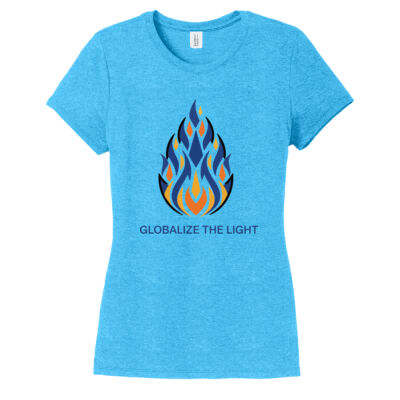 Globalize the Light Tee, Blue and Yellow Design Thumbnail